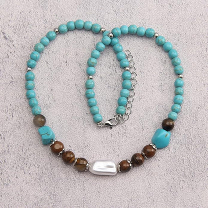 Leather Necklace for Women Boho Choker Necklace Long Cord Leather Pendant Bohemian Neckalce Vintage Alloy Pendant Leather Rope Necklace Wooden Necklaces for Women