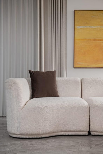 Decorative Pillow Cases 22x22 Chocolate Brown: 2 Pack Cozy Soft Velvet Square Throw Pillow Covers for Farmhouse Home Decor