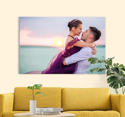 TreeDeal Custom Canvas Prints with Your Photos, Framed 36” x 24” Personalized Pictures Print, Customized Photo to Canvas Wall Art Ideal for Home Decor Gift Wrapping Pets Family Baby Wedding