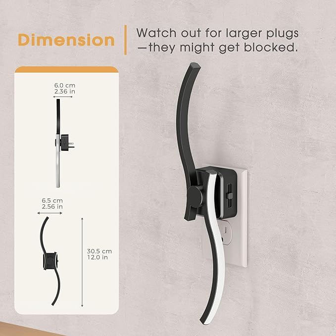 Briignite Night Lights Plug into Wall, Wall Sconce Night Light with Dusk to Dawn Sensor, Dimmable Night Light Plug in, 1W 3000K Soft White for Adults Kids Room Bedroom Bathroom Hallway Kitchen
