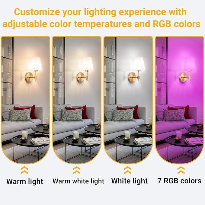 Battery Operated Wall Sconce: Renter Friendly Peel and Stick Adhesive Wall Light Easy to Install, Rechargeable Wireless Wall Lamp for Bedroom Living Room DIY Home Wall Decor