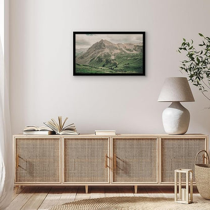Americanflat 14x24 Poster Frame with Polished Plexiglass - Black Picture Frame - Wide Photo Frames Made of Engineered Wood for Vertical or Horizontal Wall Display - Epic Collection - Black