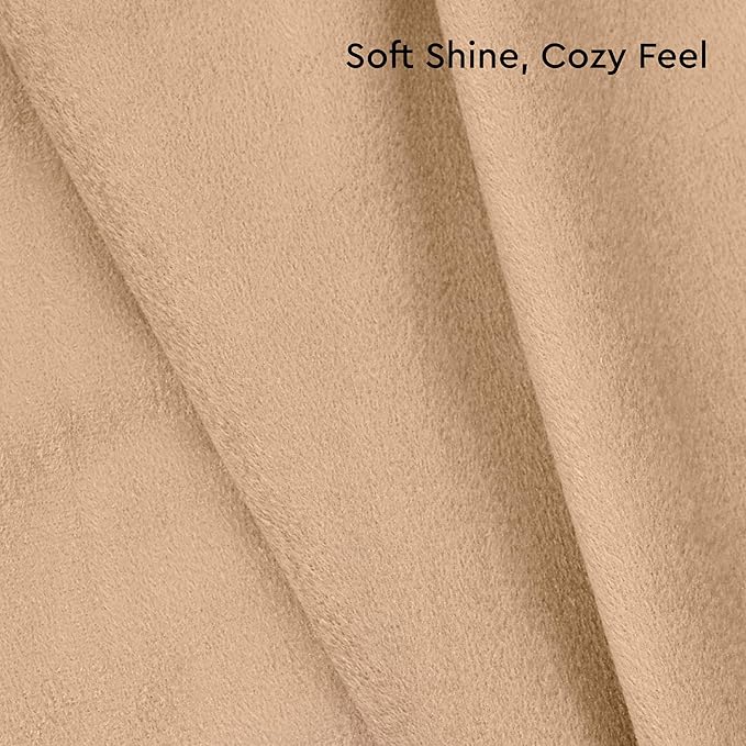 Encasa XO Velvet Throw Pillow Covers 22x22 in (55x55 cm) - Gold - No Inserts, Pack of 2 Cases | Solid Plain Dyed Soft & Smooth, Square Decorative Cushion Covers for Living & Bedroom