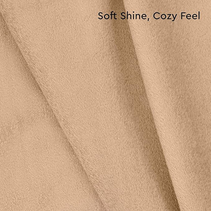 Encasa XO Velvet Throw Pillow Covers 22x22 in (55x55 cm) - Gold - No Inserts, Pack of 2 Cases | Solid Plain Dyed Soft & Smooth, Square Decorative Cushion Covers for Living & Bedroom