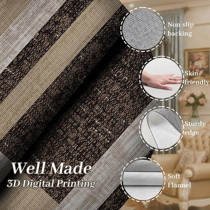 Modern Geometric Patchwork Long Hallway Rug Runners, 3.3x10ft, Neutral Brown Geometry Aesthetic Entrance Carpet, Absorbent Washable Foldable No Crease High Traffic Mat for Laundryroom