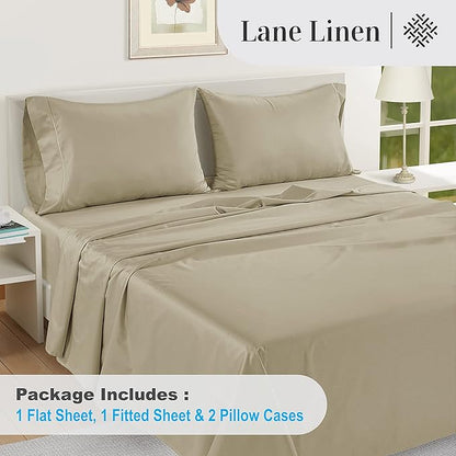 100% Egyptian Cotton King Size Bed Sheets - Naturally Breathable & Durable Winter Comfort, Ultra-Soft Hotel Comfort with 15" Deep Pocket King Sheets, Silky Sateen Weave Luxury You Can Feel - Linen