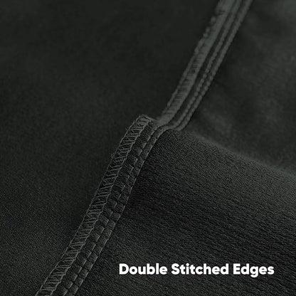 FUTEI Black Chenille Decorative Throw Pillow Covers 18x18 Inch Set of 2,Soft Cozy Faux Linen Textured Cushion Case,Farmhouse Home Decor for Couch Living Room