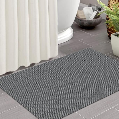 IOHOUZE Small Area Rug 2x3 Washable Woven Rugs for Entryway Non Slip Rubber Backed Front Door Rugs Indoor Doormat Throw Rug Floor Carpet for Entrance Kitchen, Dark Grey