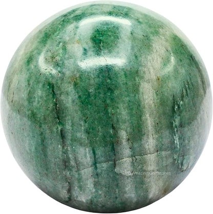 Amazing Gemstone Green Aventurine Crystal Ball with Stand - 3 Inches Large Crystal Sphere Meditation Balls for Witchcraft and Decorative Balls