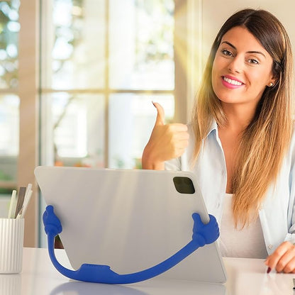 Honsky Adjustable Tablet Stand, Portable Phone Holder for Desk Bed - Multi-Angle Drawing Stand Compatible with All Tablets (Blue & Green)