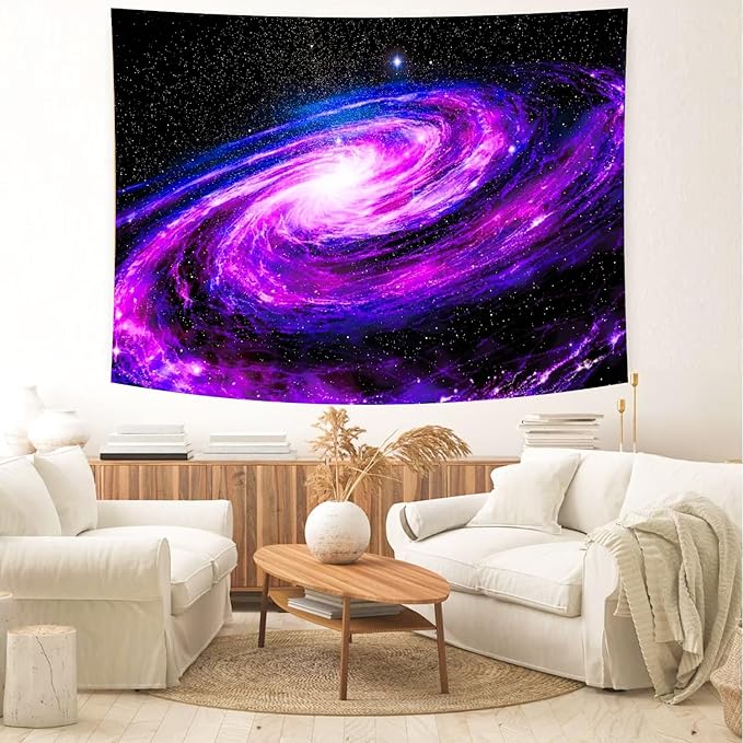 Delur Galaxy Tapestry Universe Planet Starry Sky Wall Hanging Tapestry Cosmic Outer Space Abstract Psychedelic Nebula Headboard for Bedroom Living Room Home Decor (59.1" x 78.7")