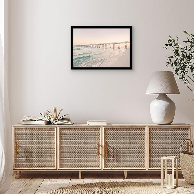 Americanflat 15x22 Picture Frame with Polished Plexiglass - Black Picture Frame - Wide Photo Frames Made of Engineered Wood for Vertical or Horizontal Wall Display - Epic Collection - Black