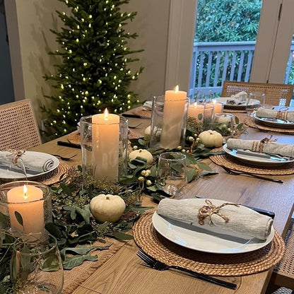 Eco Crave Jute Round Woven Placemats Set of 2, Natural 13 Inch Boho Farmhouse Rustic Hand Woven Place mat for Dining Table Decor, Wicker Chargers Heat Resistant Easy to Clean and Non-Slip Placemat