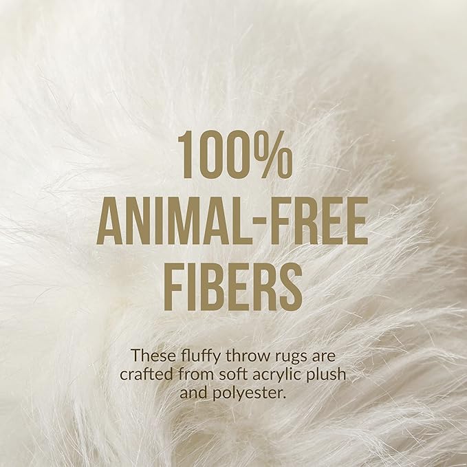 Luxe Gordon Faux Fur Rug with Soft and Fluffy Pile | Machine Washable Living Room Rug with Anti-Slip Backing | Cruelty-Free Area Rugs for Office or Bedroom, Gradient Grey, 2 ft x 6 ft