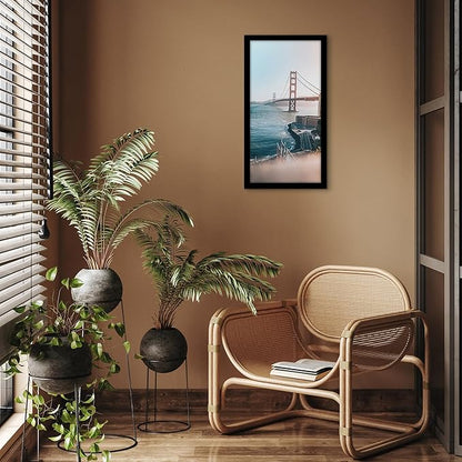 Americanflat 12x24 Picture Frame with Polished Plexiglass - Black Picture Frame - Wide Photo Frames Made of Engineered Wood for Vertical or Horizontal Wall Display - Epic Collection - Black