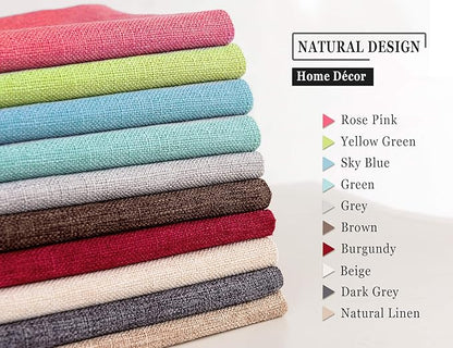 Stellhome Pack of 2 Fall Burlap Throw Pillow Covers Farmhouse Linen Cushion Covers Pillowcase, Home Decor Decorations for Sofa Couch Bed Chair 22x22 Inch/55x55 cm, Brown