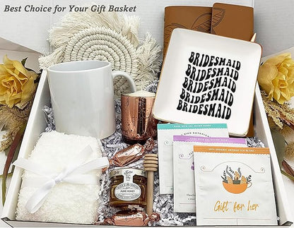 NZY Unique Bridesmaids Gifts from Bride-Bridal Shower Gifts for Sister Best Friends-Hen Night Bachelorette Party Present for Women-Wedding Present for Bridesmaid-Jewelry Tray Trinket Holder Ring Dish
