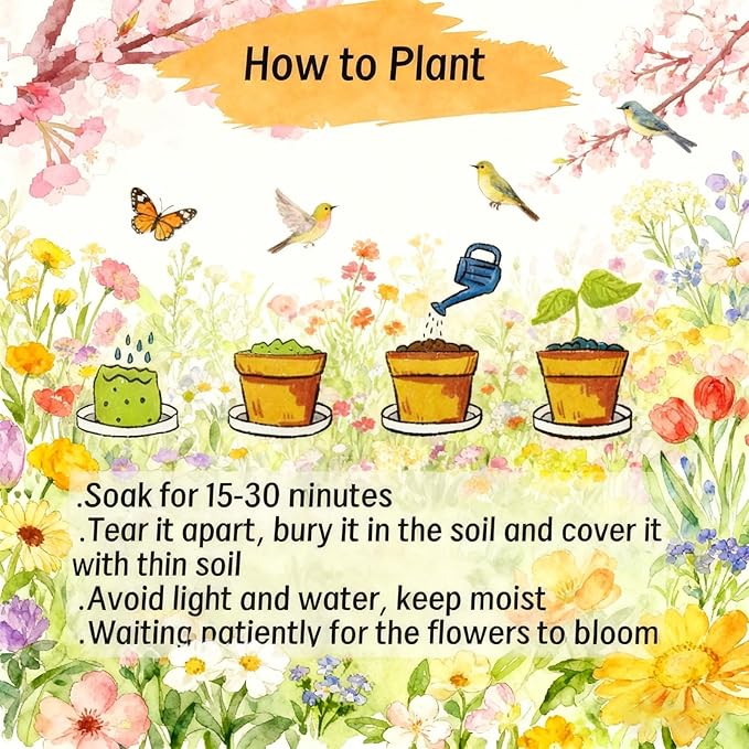 3PC Plantable Seed Calendar 2026, Eco-Friendly Plantable Love Seed Calendar 2026, Perfect Modern Greening Calendars Planner, Month Biodegradable Paper Planner, for Garden and Decor