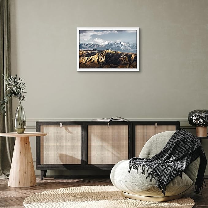 Americanflat 16x24 Poster Frame with Polished Plexiglass - White Picture Frame - Wide Photo Frames Made of Engineered Wood for Vertical or Horizontal Wall Display - Epic Collection - White