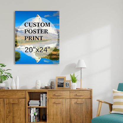 jenesaisquoi Custom Canvas Art Print 20" x 24", Upload Your Photo Image Custom Personalized Photo to Poster Printing Home Decor Wall Art Prints (Unframed)