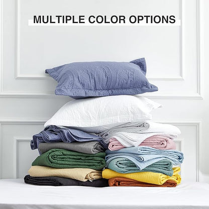 Love's cabin Oversized King Size Quilt Bedding Set White Bedspreads - Oversized King Lightweight Bedspread Comforter - Coin Pattern Coverlet for All Season - 3 Pieces (1 Quilt, 2 Pillow Shams)