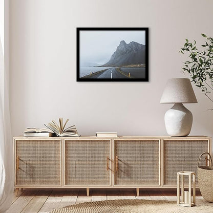 Americanflat 16x22 Picture Frame with Polished Plexiglass - Black Picture Frame - Wide Photo Frames Made of Engineered Wood for Vertical or Horizontal Wall Display - Epic Collection - Black