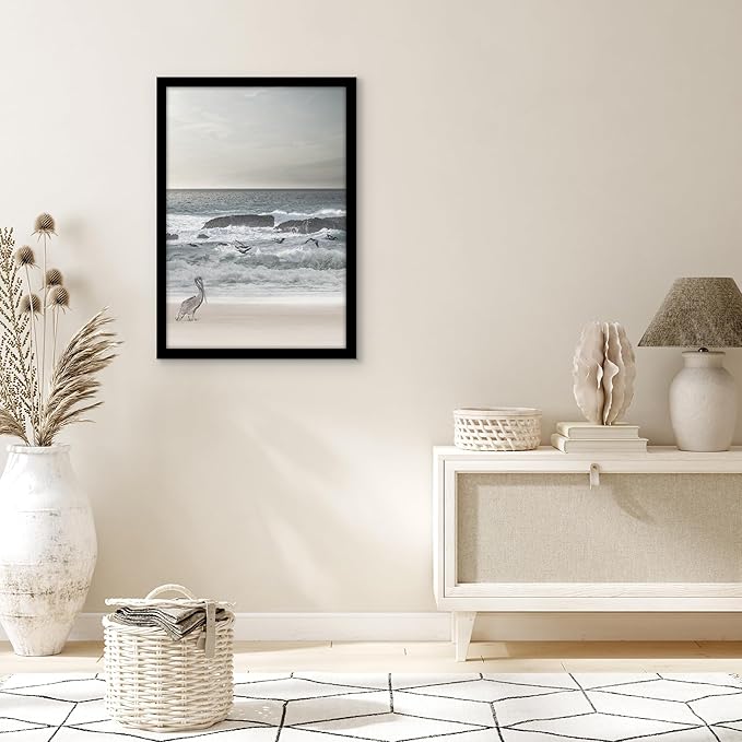 Americanflat 18x26 Poster Frame with Polished Plexiglass - Black Picture Frame - Wide Photo Frames Made of Engineered Wood for Vertical or Horizontal Wall Display - Epic Collection - Black