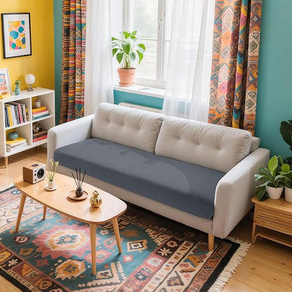Hokway Couch Cushion Covers Stretch Cushion Covers Sofa Seat Cushion Slipcover Cushion Protector(Light Gray, Medium)