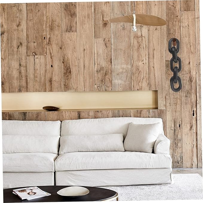 Rustic Wooden Chain Link Decor Home Decor for Living Room Aesthetic Handmade Home Ornament