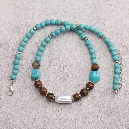 Leather Necklace for Women Boho Choker Necklace Long Cord Leather Pendant Bohemian Neckalce Vintage Alloy Pendant Leather Rope Necklace Wooden Necklaces for Women