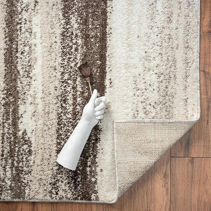LUXE WEAVERS Rug Modern Area Rug Stain Resistant, Brown/Size 6x9