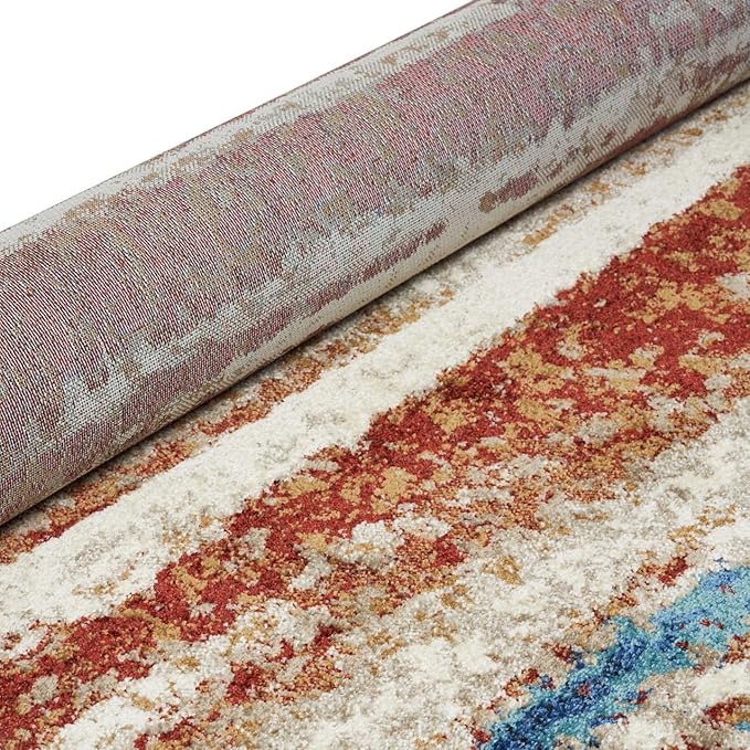 LUXE WEAVERS Lagos Collection 7501 Passion 9x12 Abstract Area Rug