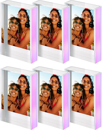 WINKINE Polaroid Frame, Instax Mini Film Frames for Photos, Small Picture Frames 2x3 for Fujifilm Instax Mini Films, Freestanding Sliding Acrylic Polaroid Picture Frame