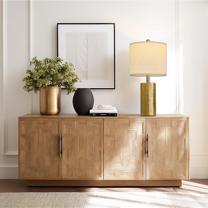 20.5" Small Table Lamps for Living Room Lamp Single Ceramic Lamps for Bedroom Bedside Lamps Modern Boho Lamps for Night Stands Farmhouse Nightstand Lamp Side End Table Lamp, Gold