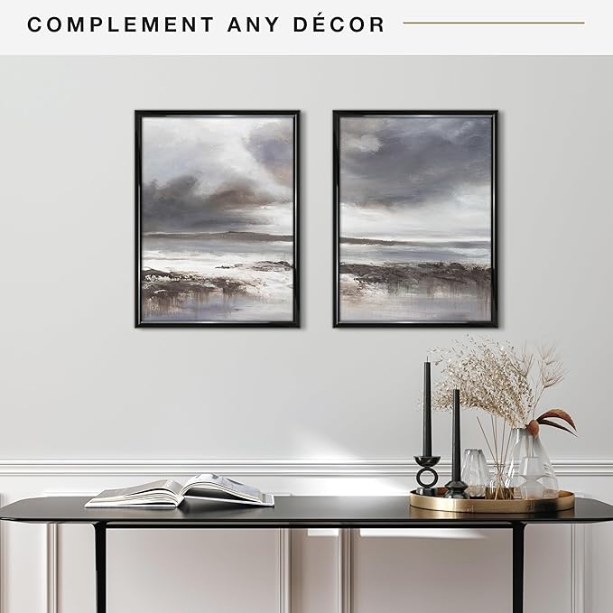 MCS Trendsetter 18x24 Poster Frame Black High-Gloss, Vertical & Horizontal Wall Hanging Large Picture Frame for Photos, Posters & Art Prints (2-Pack)