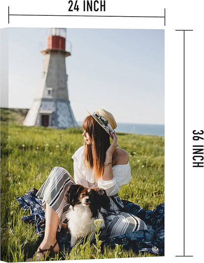 24" x 36" Personalized Photo to Canvas Print Wall Art - Custom Your Picture on Wall Art