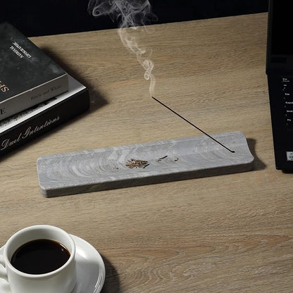 Koville Marble Incense Holder, Incense Holder for Sticks, Incense Sticks Holder Ash Catcher for Meditation Yoga SPA, Natural Stone Incense Burner, Home Table Decor (Palissandro Blue)