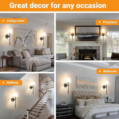 Battery Operated Wall Sconces Set Of 2, Wireless Battery Wall Light With 10000mAh RGB Rechargeable Magnetic Bulb, Rechargeable Wall Sconce With Remote Control For Bedroom, No Electrician Required