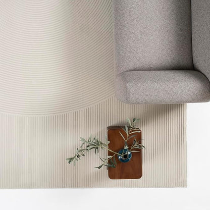 Revival Rugs Record 9'2"x12'2" Washable Area Rug for Living Room Bedroom - 100% Recycled Oeko-TEX Certified, Medium Pile, Beige, Cream