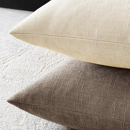 MIULEE Pack of 2 Decorative Throw Pillow Covers Soft Chenille Throw Pillows Solid Textured Lumbar Cushion Covers for Couch Sofa Bedroom Living Room 12x20 Inch, Taupe Grey