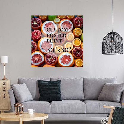 jenesaisquoi Custom Canvas Art Print 30" x 30", Upload Your Photo Image Custom Personalized Photo to Poster Printing Home Decor Wall Art Prints (Unframed)