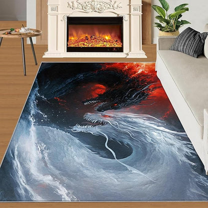 Graffiti Hip-Hop 6x9 Area Rugs for Living Room, Skateboarding Washable Non Slip Rugs, Street Art Low Pile Print Rug for Bedroom, Dining Room, Home Office