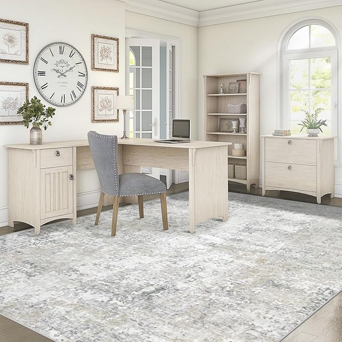 6x9 Area Rugs for Living Room, Washable Modern Abstract Large Rug Neutral Soft Non Slip Kids Rug Stain Resistant Indoor Carpet for Bedroom Nursery Dining Room Playroom Home Office(Beige Grey, 6'x9')