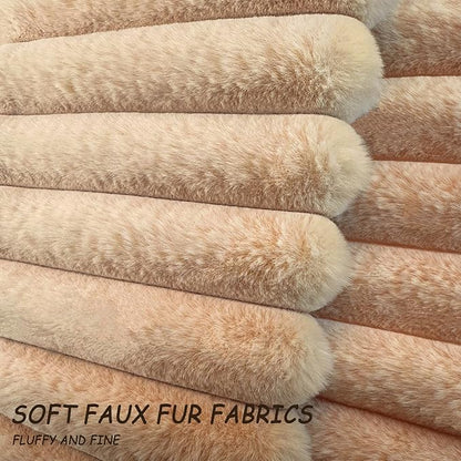 2 Pack 16x16 Pillow Cover Velvet Pillow Covers, Faux Fur Square Throw Pillow Covers for Living Room Decorations Throw Pillow Case, Throw Pillow Cover Cushion Cover for Sofa Bedroom Car, Khaki