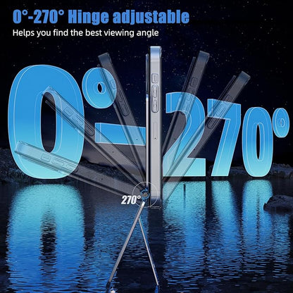Magnetic Tripod for iPhone, Aluminium Phone Tripod Stand Compatible with Magsafe iPhone 17/16/15/14/13/12 Series, Foldable Strong Magnetic Phone Stand & Travel Essentials Accessories