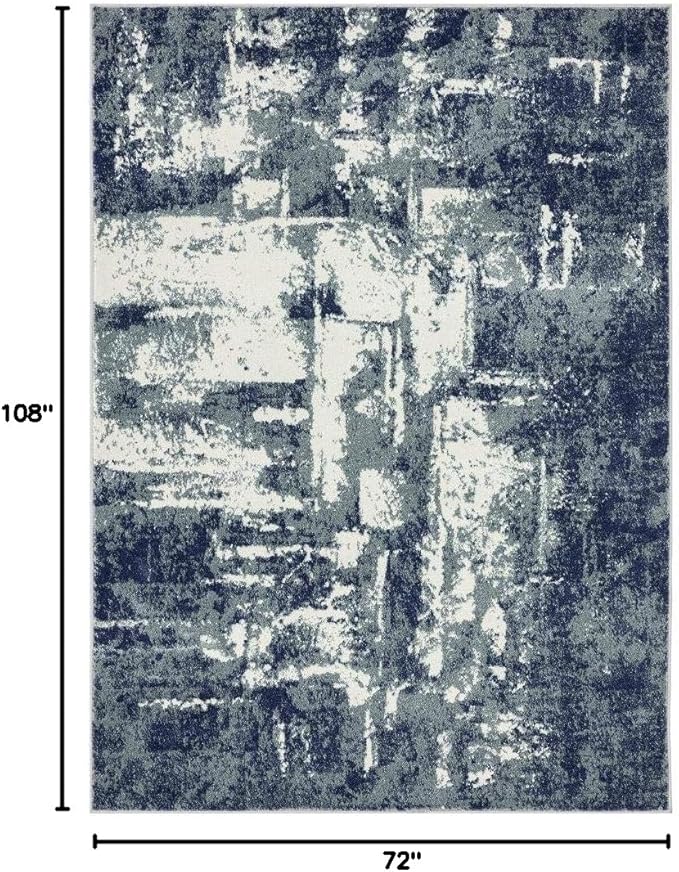 LUXE WEAVERS Abstract Modern Area Rug, Blue 6x9