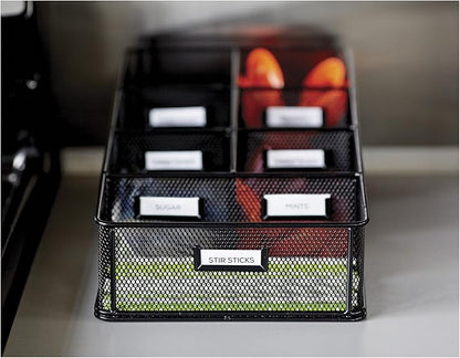Safco 3293BL Onyx Mesh Break Room Supplies Organizer, Black