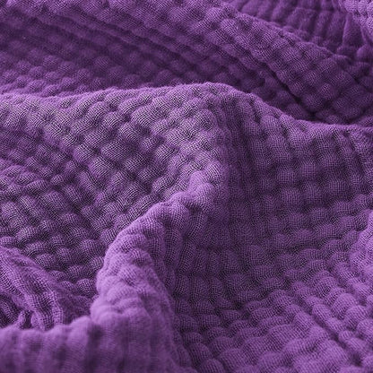 EMME Cotton Muslin Twin XL Blanket Breathable Gauze Blanket Soft Lightweight Blankets Adults Gifts for Women (Purple, 66"x90")