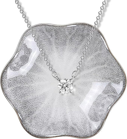 2Pcs Ceramic Jewelry Dish - Lotus Leaf Shape, for Ring Holder Necklace Small Key, Suitable for Mother Friend Sister, Gifts for Women, Cute Plate Trinket Tray, Home Decor (Grey - 2Pcs)
