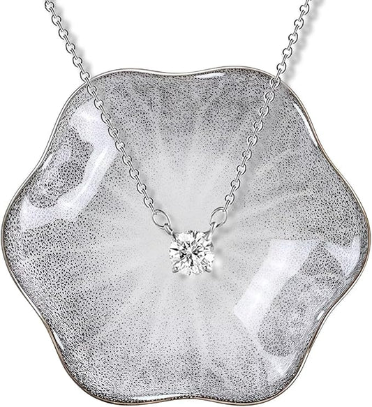 2Pcs Ceramic Jewelry Dish - Lotus Leaf Shape, for Ring Holder Necklace Small Key, Suitable for Mother Friend Sister, Gifts for Women, Cute Plate Trinket Tray, Home Decor (Grey - 2Pcs)